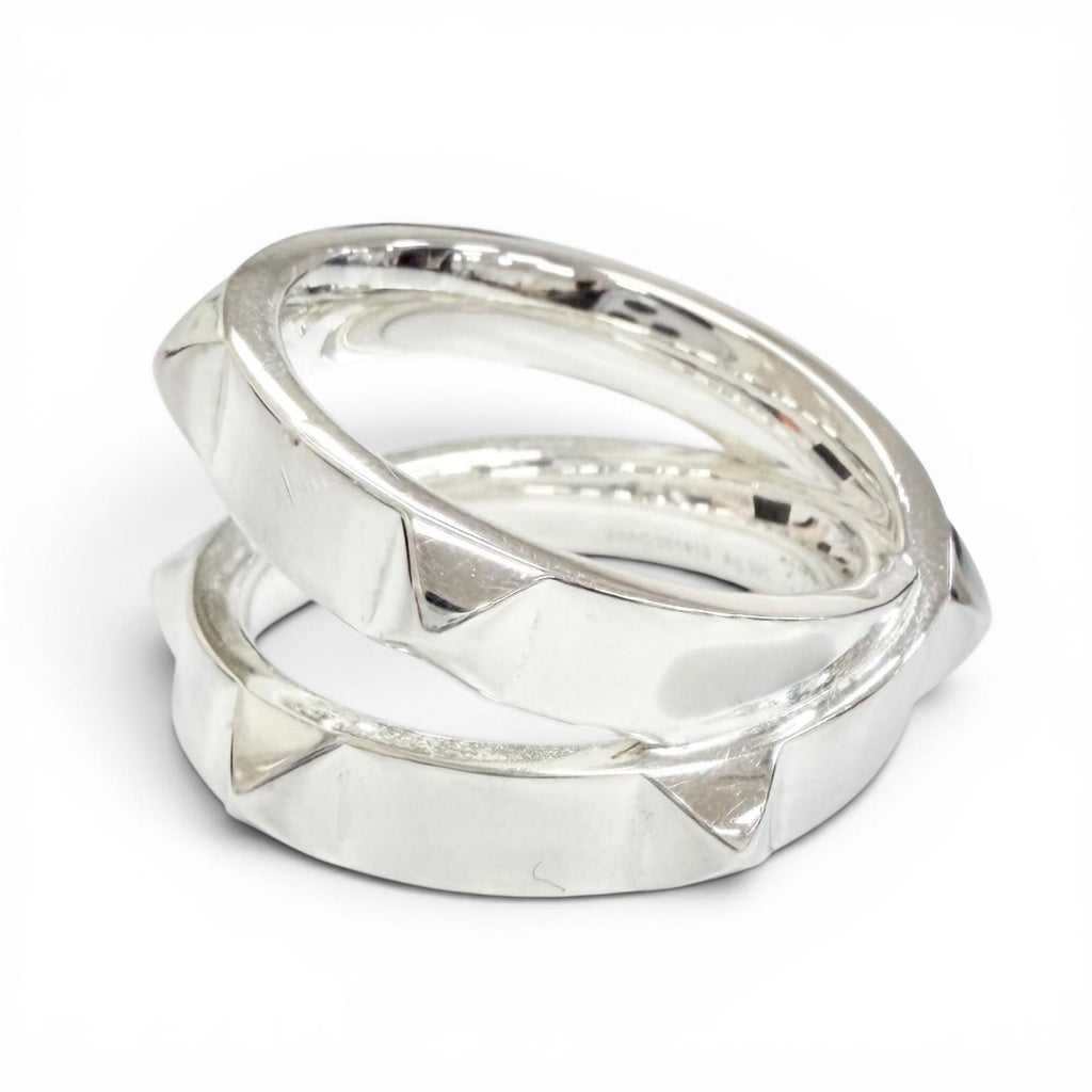Hermes Clou de H Double Ring Silver — view 3