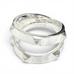 Hermes Clou de H Double Ring Silver