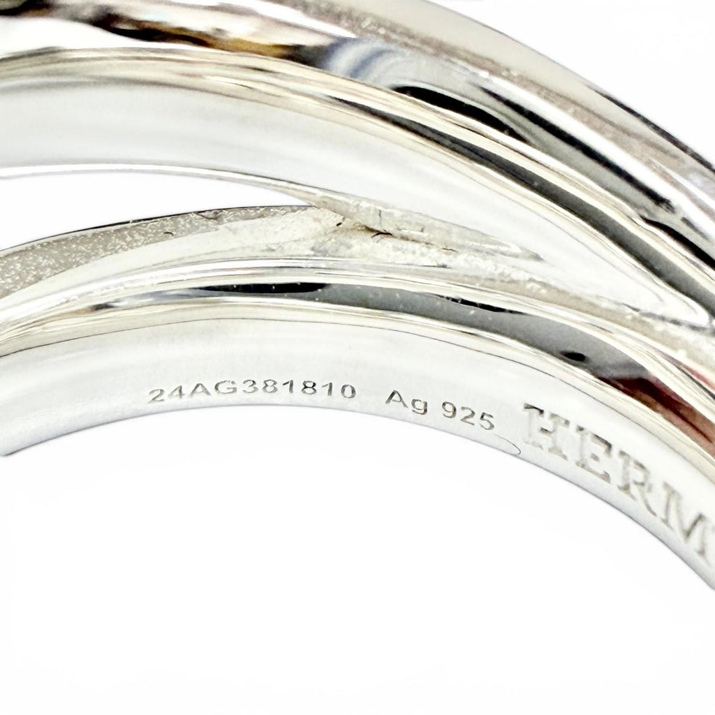 Hermes Clou de H Double Ring Silver — view 8