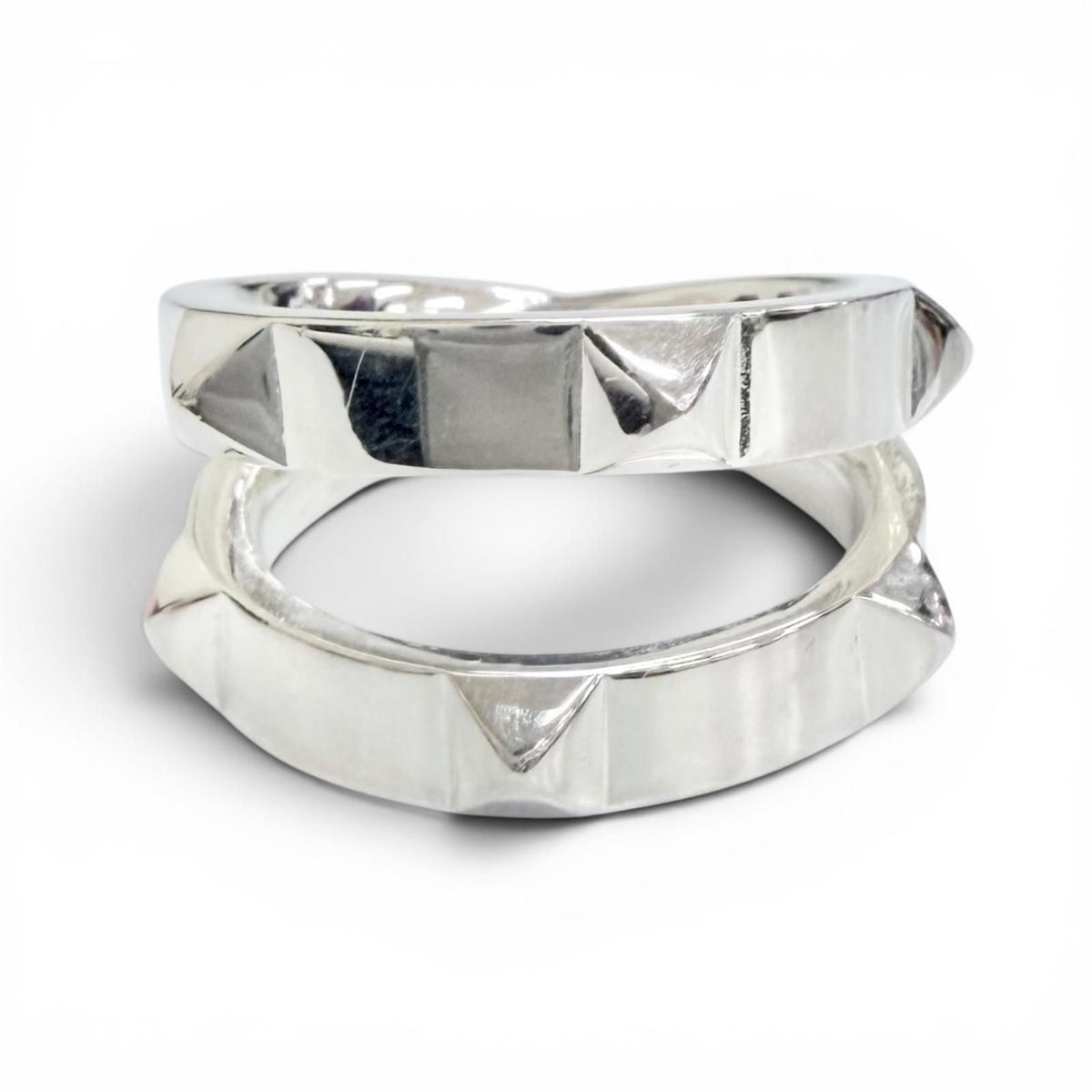 Hermes Clou de H Double Ring Silver — view 5