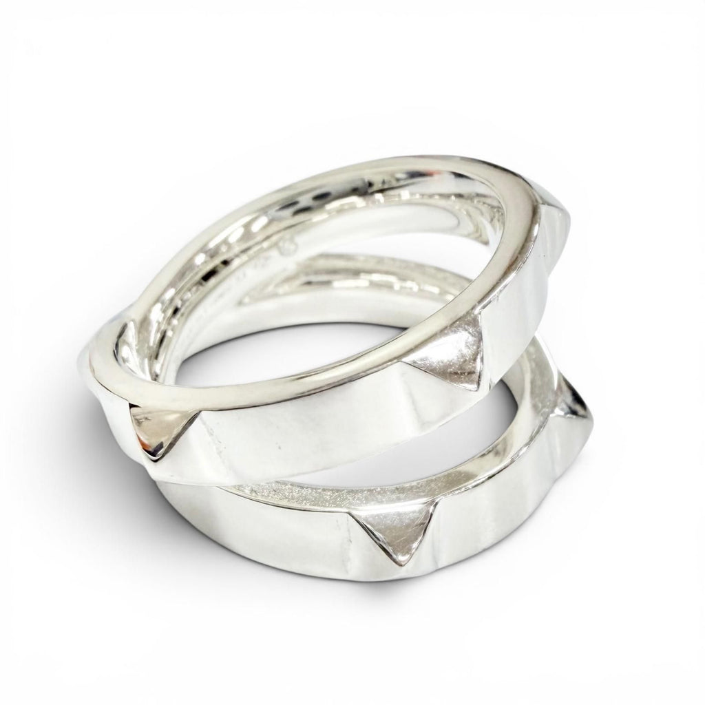 Hermes Clou de H Double Ring Silver — view 4