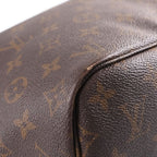 Louis Vuitton Monogram Neverfull MM Vintage Tote Brown Leather Gold — view 6