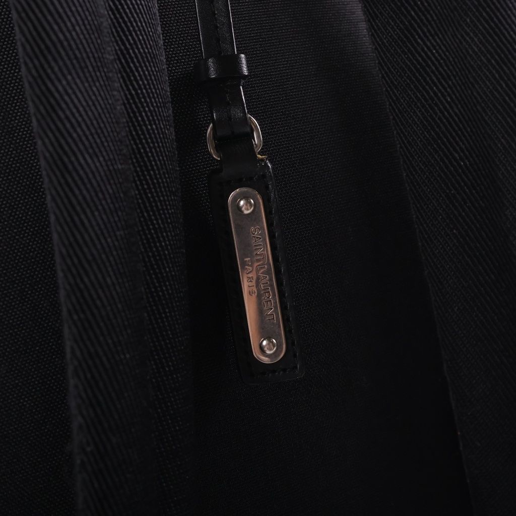 Saint Laurent Paris City Backpack Canvas Black White — view 7