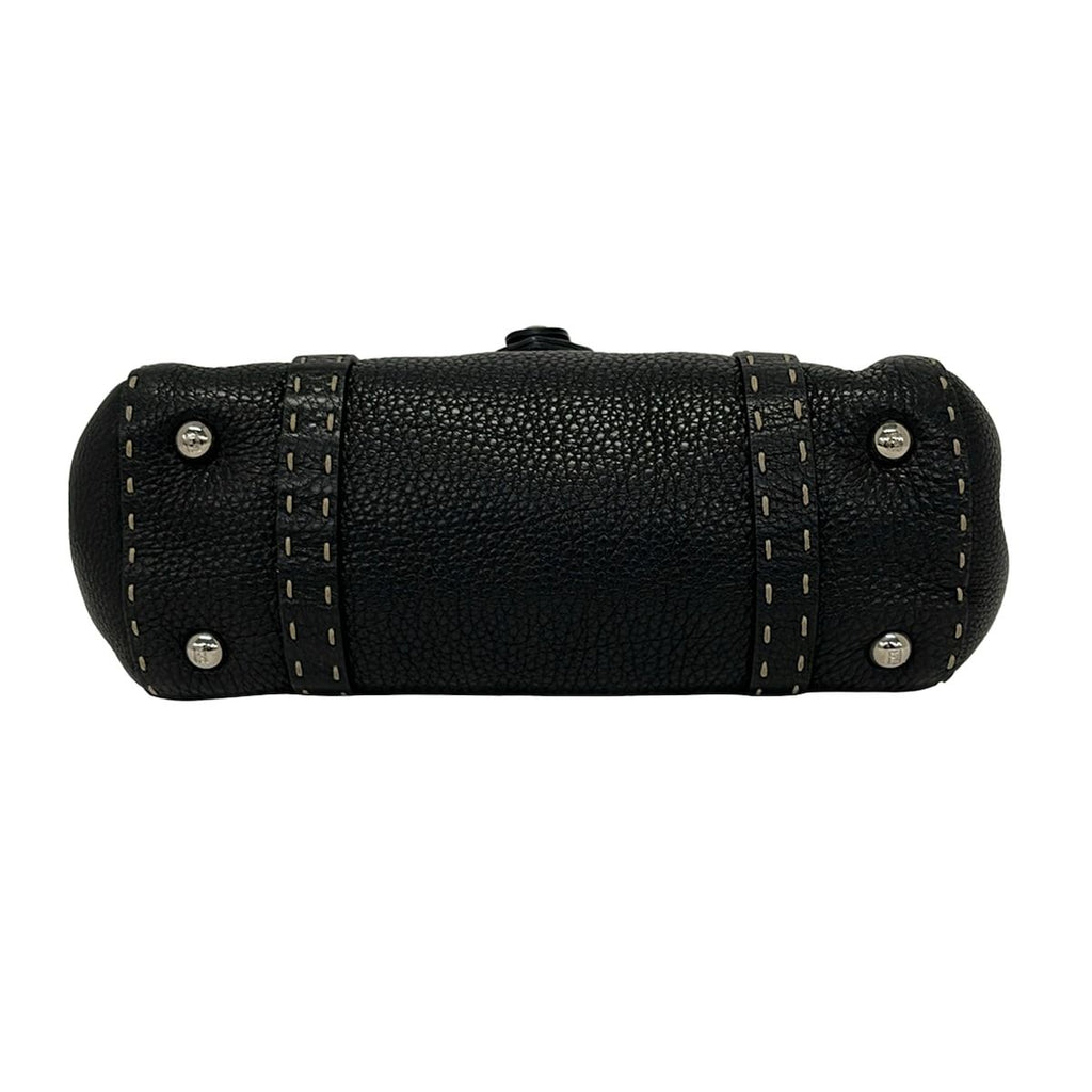 Fendi Handbag Linda Bag Selleria Black Leather — view 5