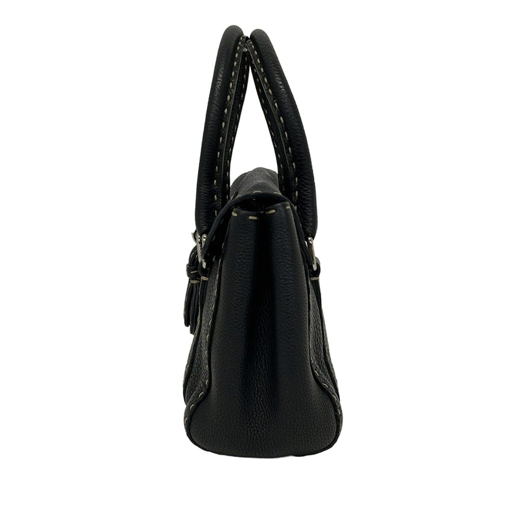 Fendi Handbag Linda Bag Selleria Black Leather — view 4