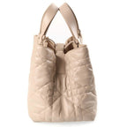 Dior Toujours Macro Cannage Handbag Calfskin Beige — view 3
