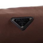 Prada Explorer Re-Nylon Bag Brown Nylon Leather Silver — view 6
