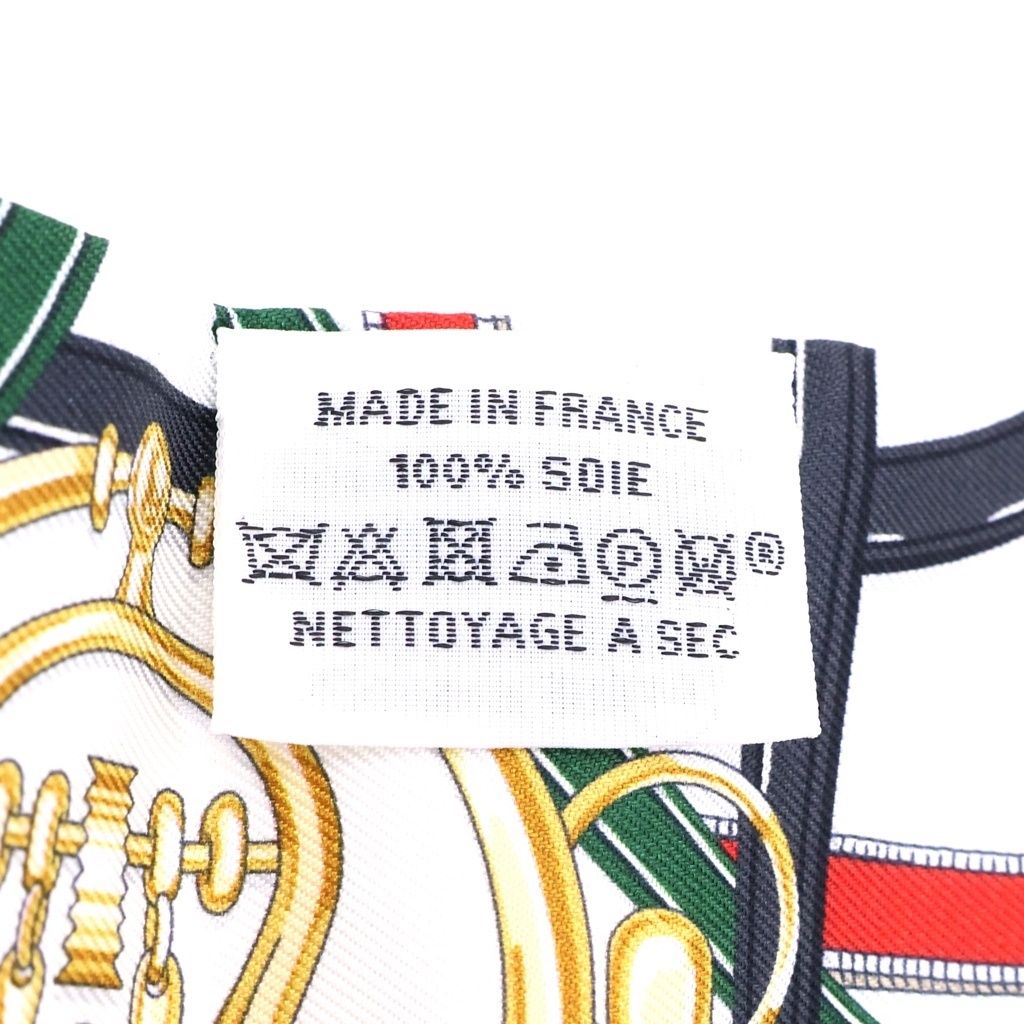 Hermes Twilly Silk Scarf Legendary Harness White Multicolor — view 5