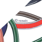 Hermes Twilly Silk Scarf Legendary Harness White Multicolor — view 4