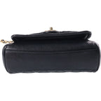 Chanel Quilted Chain Shoulder Bag Black Gold Lambskin — view 4