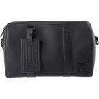 Louis Vuitton Aerogram City Keepall Shoulder Bag Black Calfskin