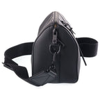 Louis Vuitton Aerogram City Keepall Shoulder Bag Black Calfskin — view 3