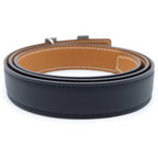 Hermes Constance Leather Belt Silver Black — view 2