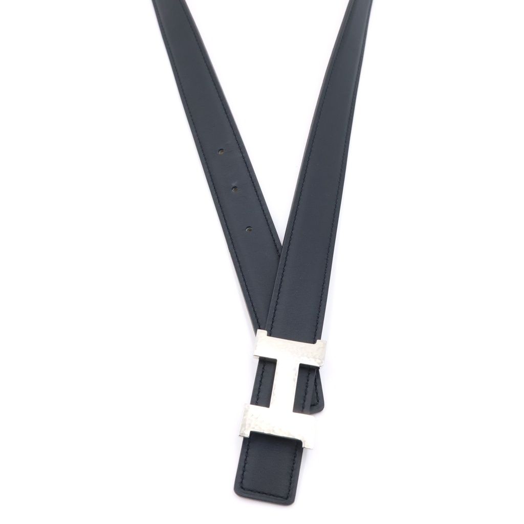 Hermes Constance Leather Belt Silver Black — view 5
