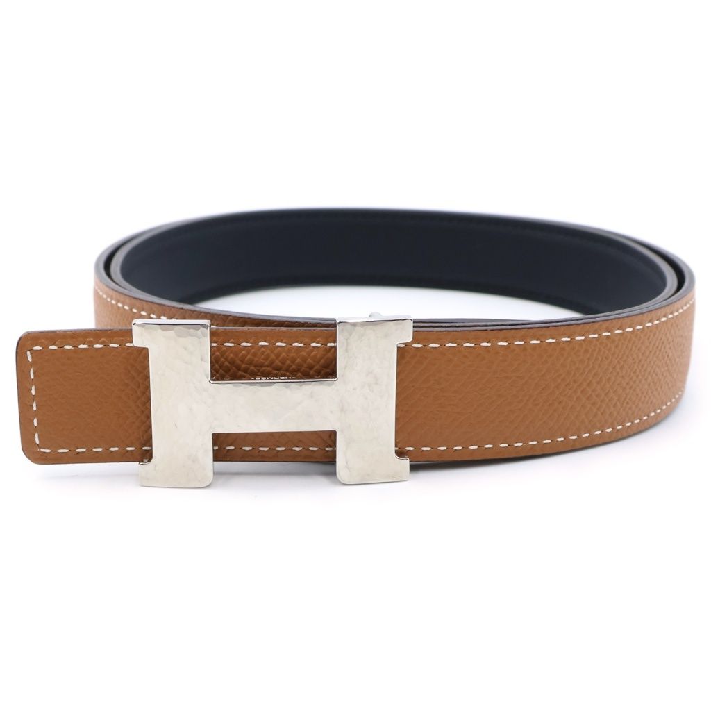 Hermes Constance Leather Belt Silver Black — view 4