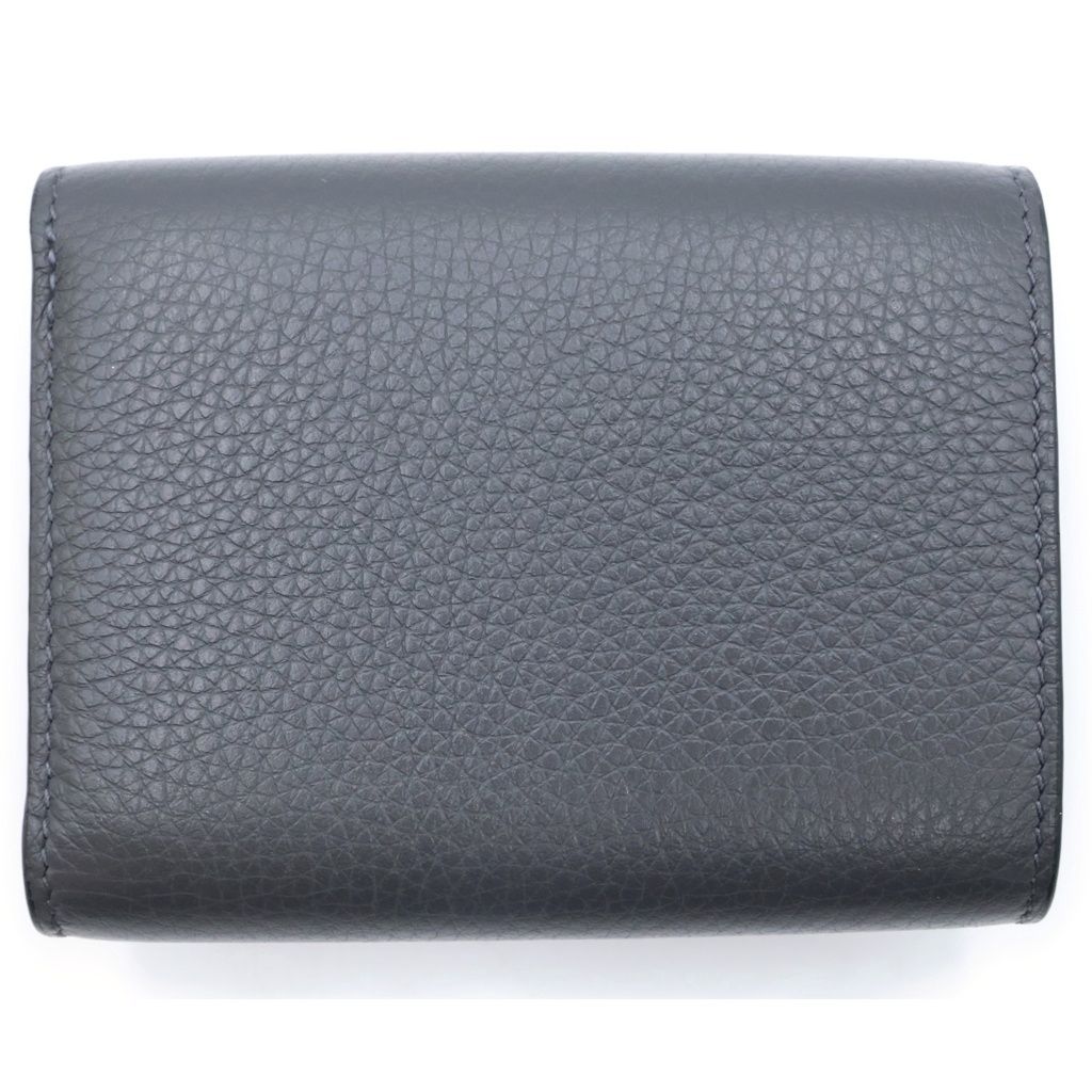 Loewe Anagram Trifold Wallet Bifold Coin Purse Gray Leather — view 2