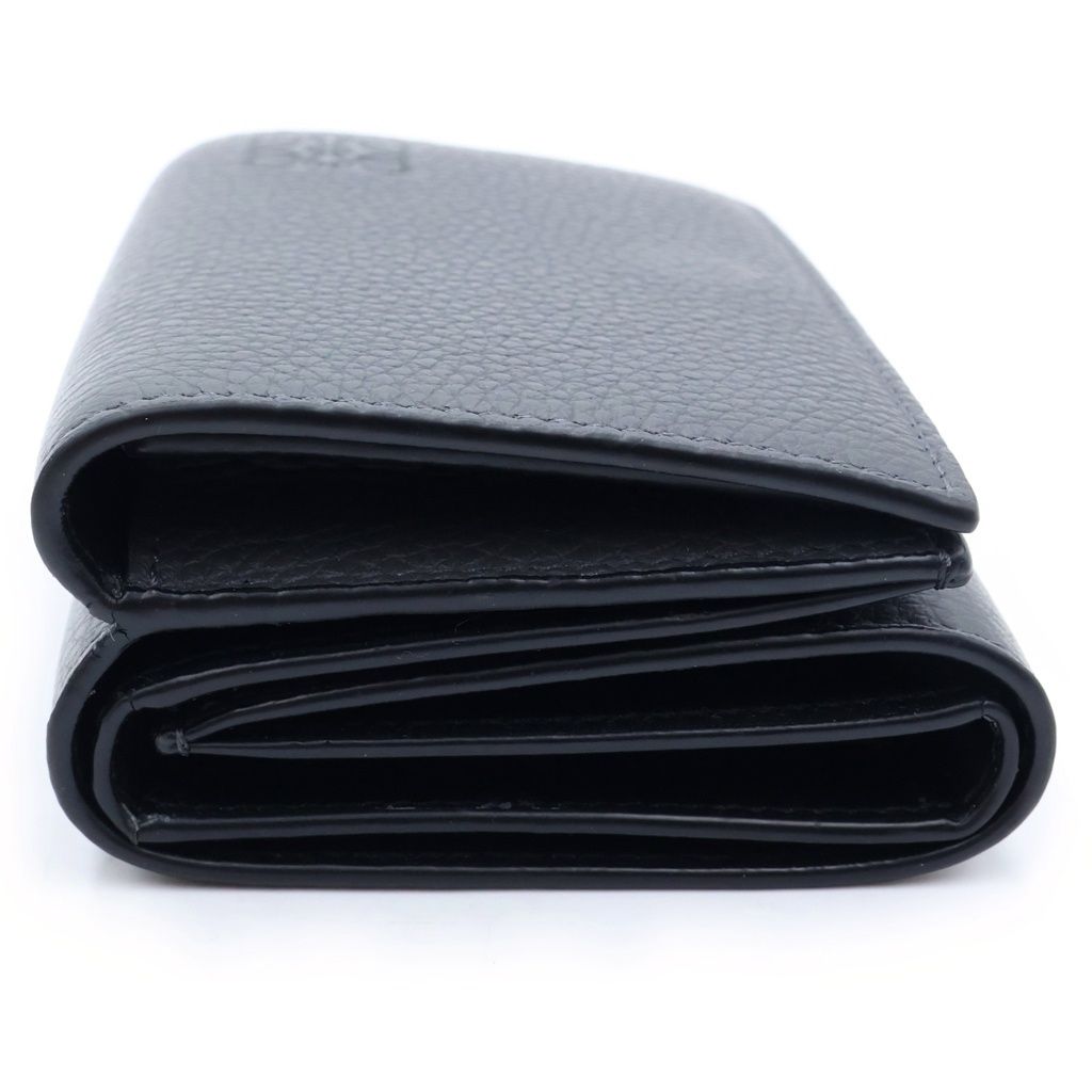 Loewe Anagram Trifold Wallet Bifold Coin Purse Gray Leather — view 3