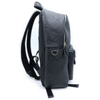 Gucci Jumbo GG Backpack Black Leather Silver — view 3