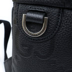 Gucci Jumbo GG Backpack Black Leather Silver — view 6