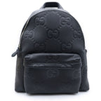 Gucci Jumbo GG Backpack Black Leather Silver