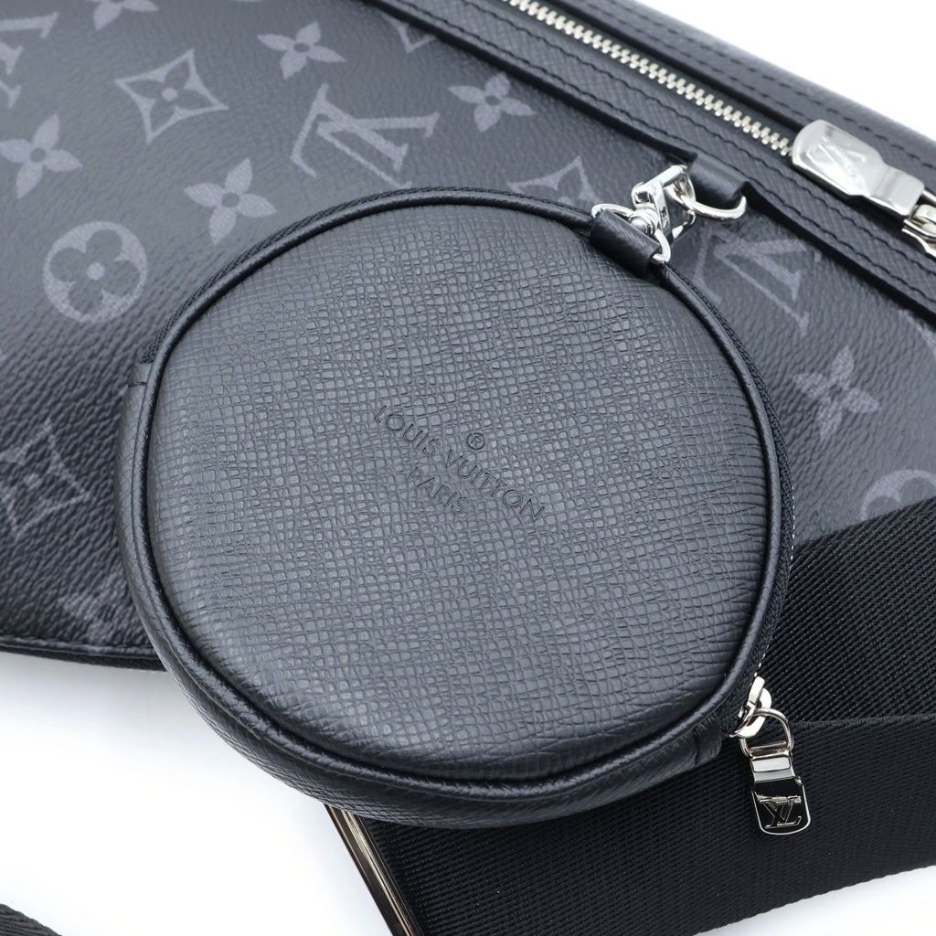 Louis Vuitton Monogram Eclipse Duo Sling Bag Black — view 6