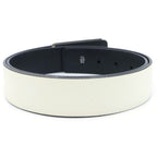 Prada Plate Logo Buckle Saffiano Leather Belt White — view 2