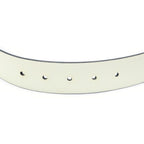 Prada Plate Logo Buckle Saffiano Leather Belt White — view 5