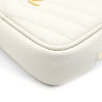 Saint Laurent Baby Lou Plate Logo Chain Shoulder Bag White — view 5
