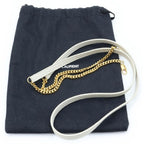 Saint Laurent Baby Lou Plate Logo Chain Shoulder Bag White — view 8