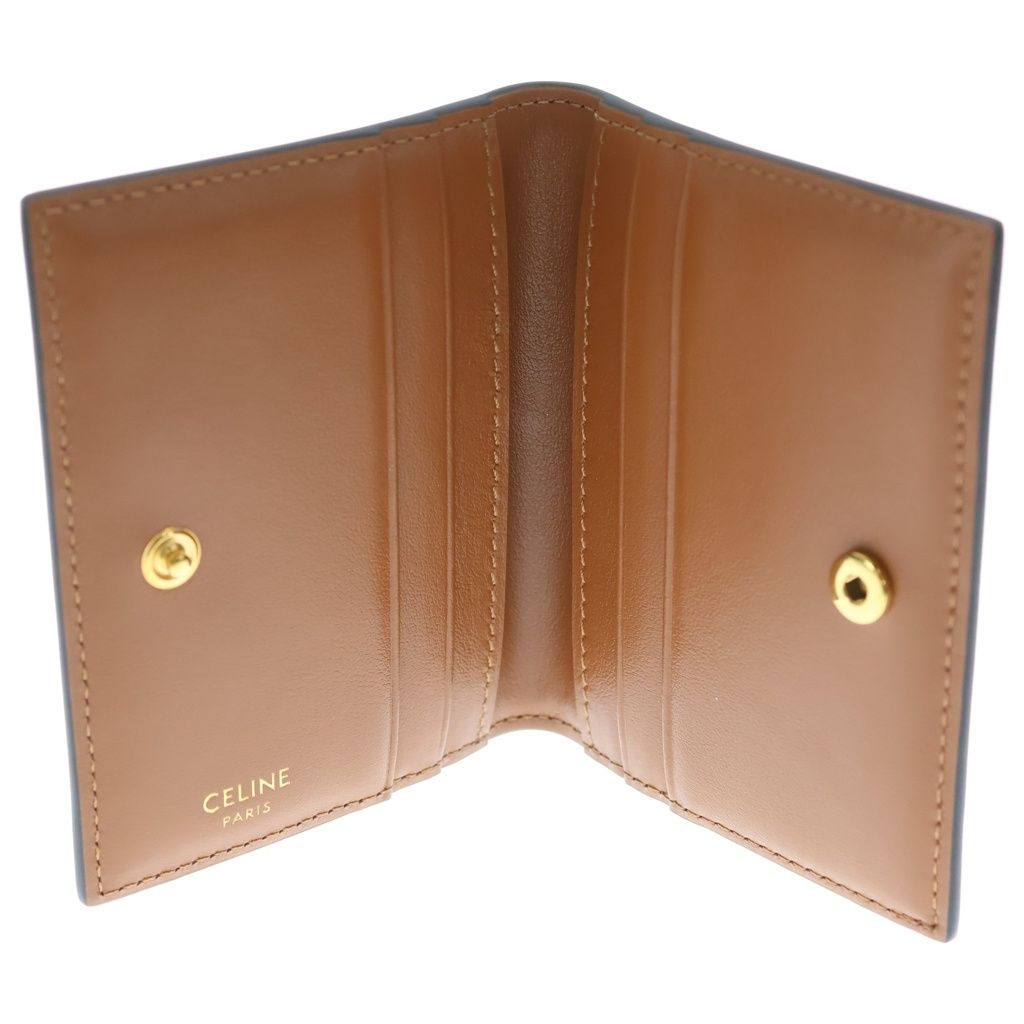 Celine Triomphe Card Case Brown Leather — view 4