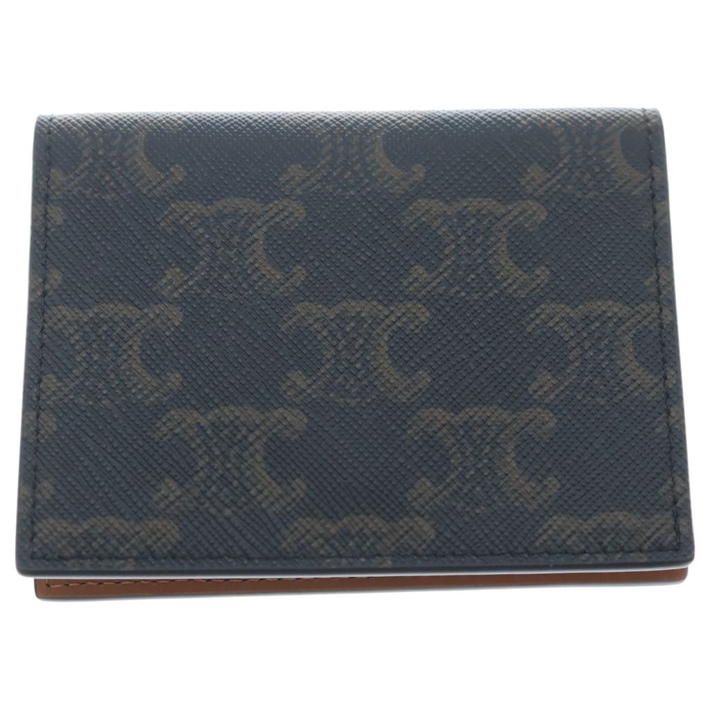 Celine Triomphe Card Case Brown Leather — view 2