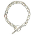 Hermes Chaine D'ancre MM 18 Links Chain Bracelet Silver