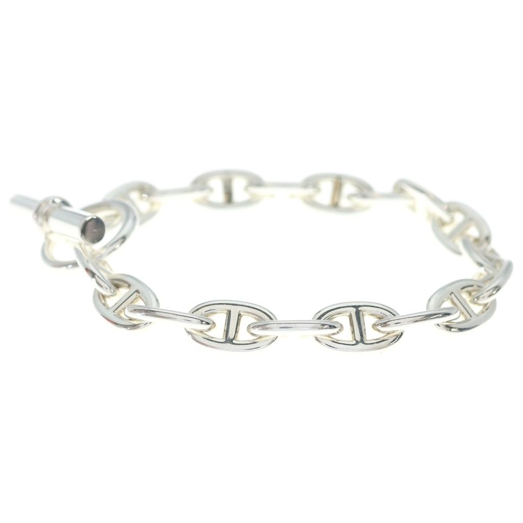Hermes Chaine D'ancre MM 18 Links Chain Bracelet Silver — view 4