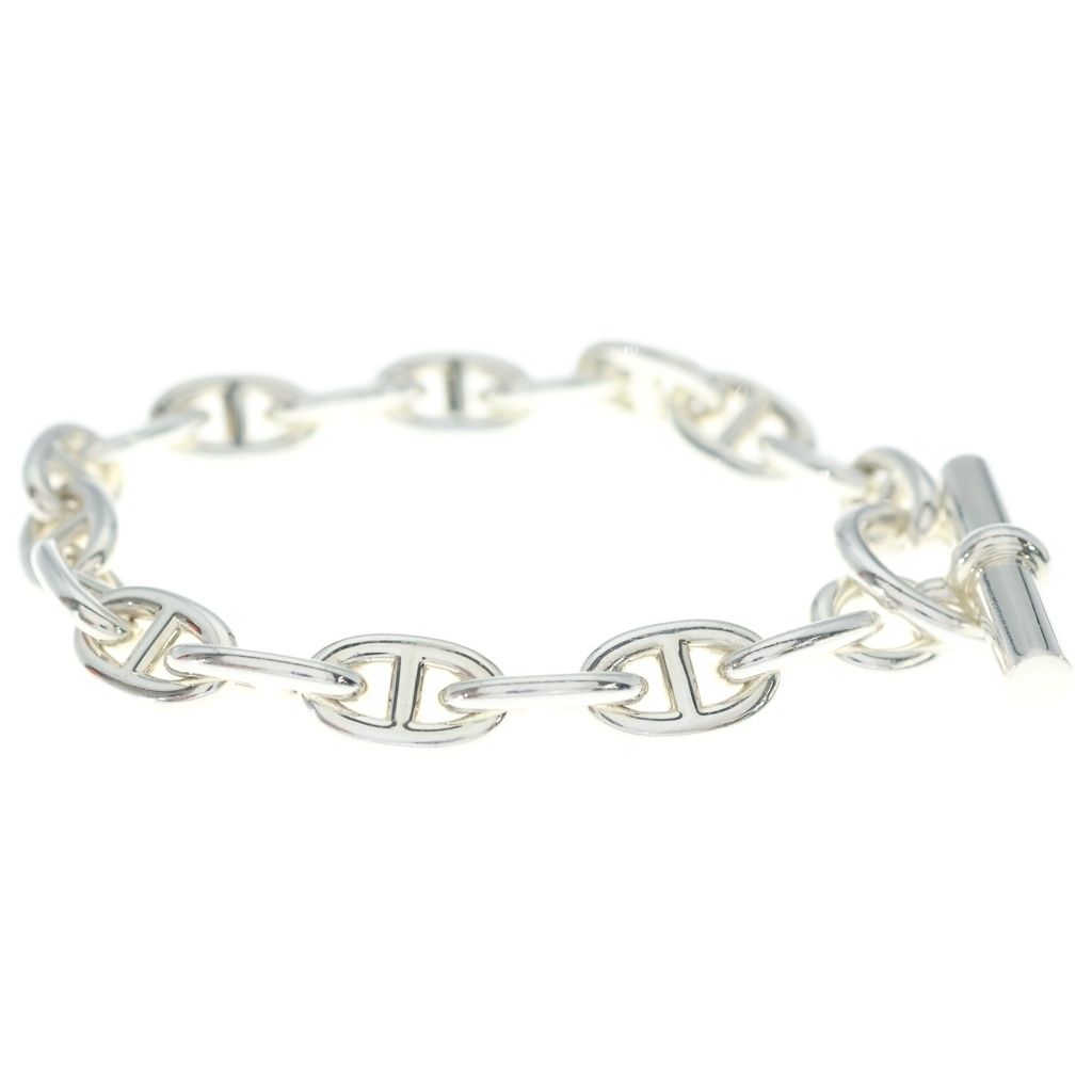 Hermes Chaine D'ancre MM 18 Links Chain Bracelet Silver — view 3