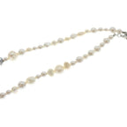 Chanel CC Logo Pearl Necklace White Silver — view 5