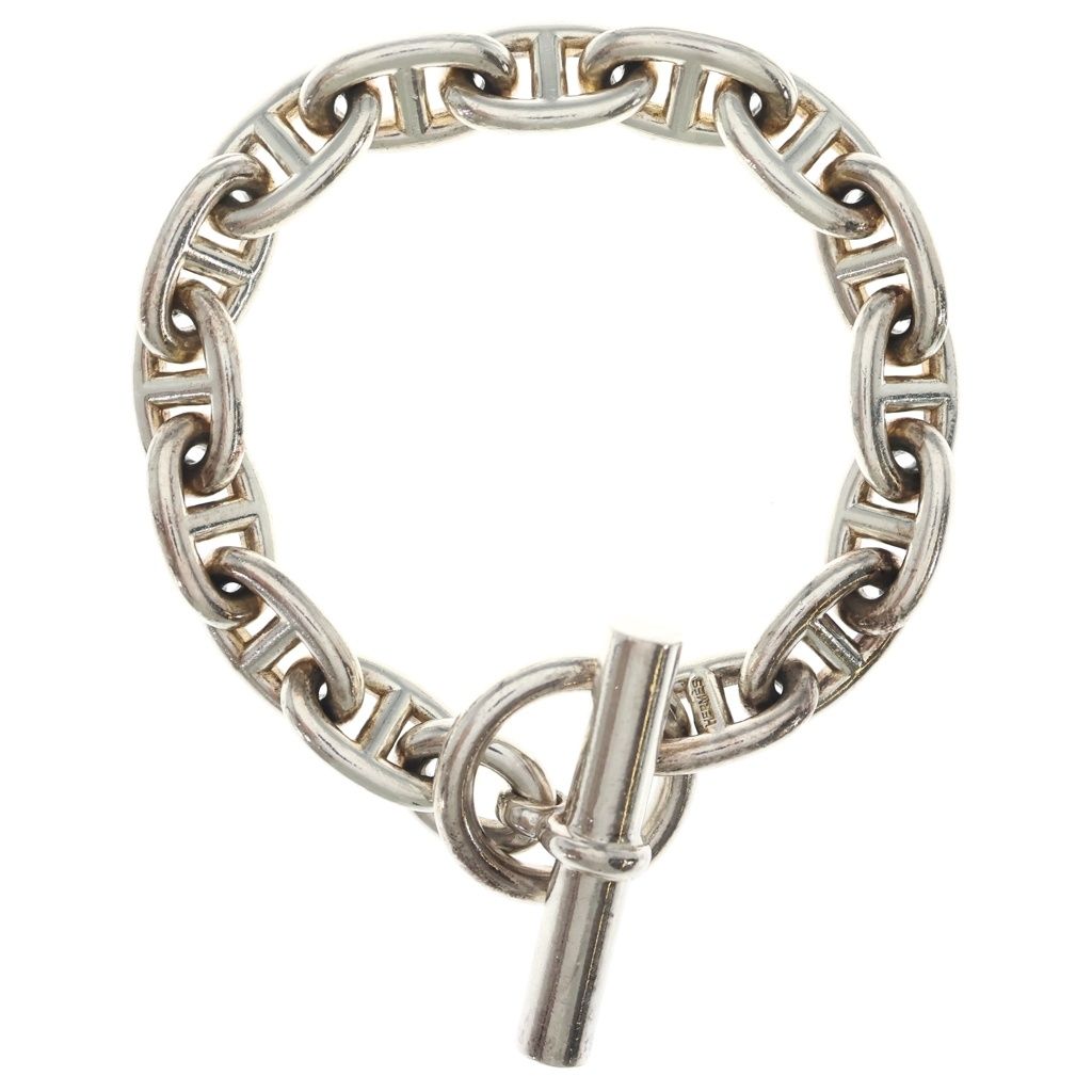 Hermes Martin Margiela Era Chaine D'ancre MM 15 Links Bracelet Chain Silver