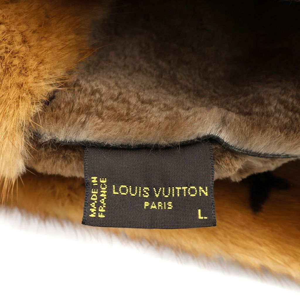 Louis Vuitton Monogram Sac Hat Fur Mink Brown — view 8