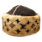 Louis Vuitton Monogram Sac Hat Fur Mink Brown