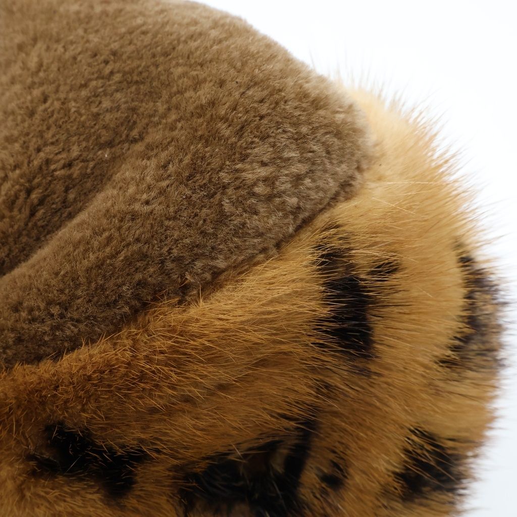 Louis Vuitton Monogram Sac Hat Fur Mink Brown — view 7