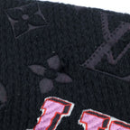Louis Vuitton Logomania Scarf LV Stories Shawl Wool Silk Black Multicolor — view 3