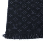 Louis Vuitton Echarpe Monogram Classic Wool Scarf Shawl Black — view 2