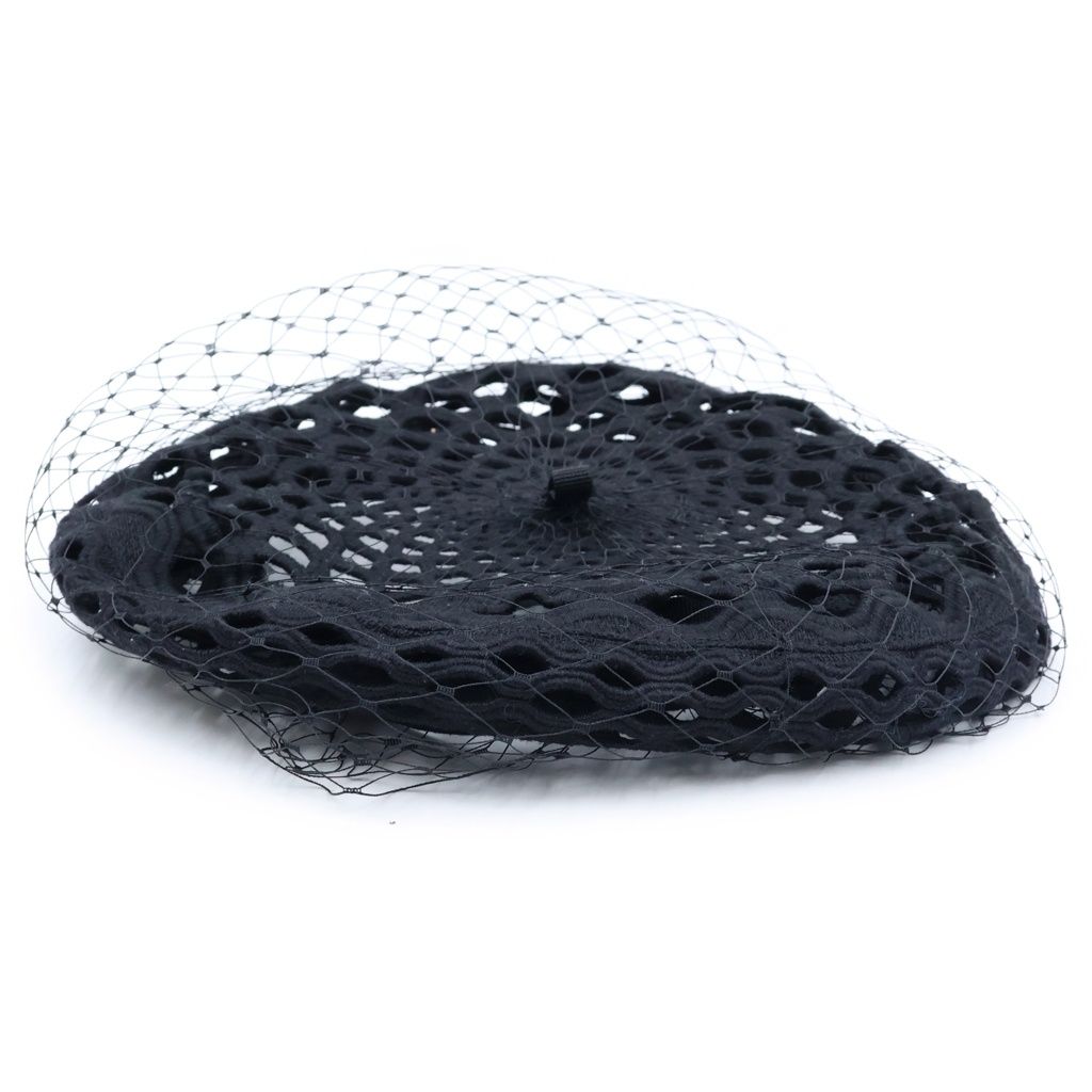 Dior Mesh Beret Hat Black — view 2