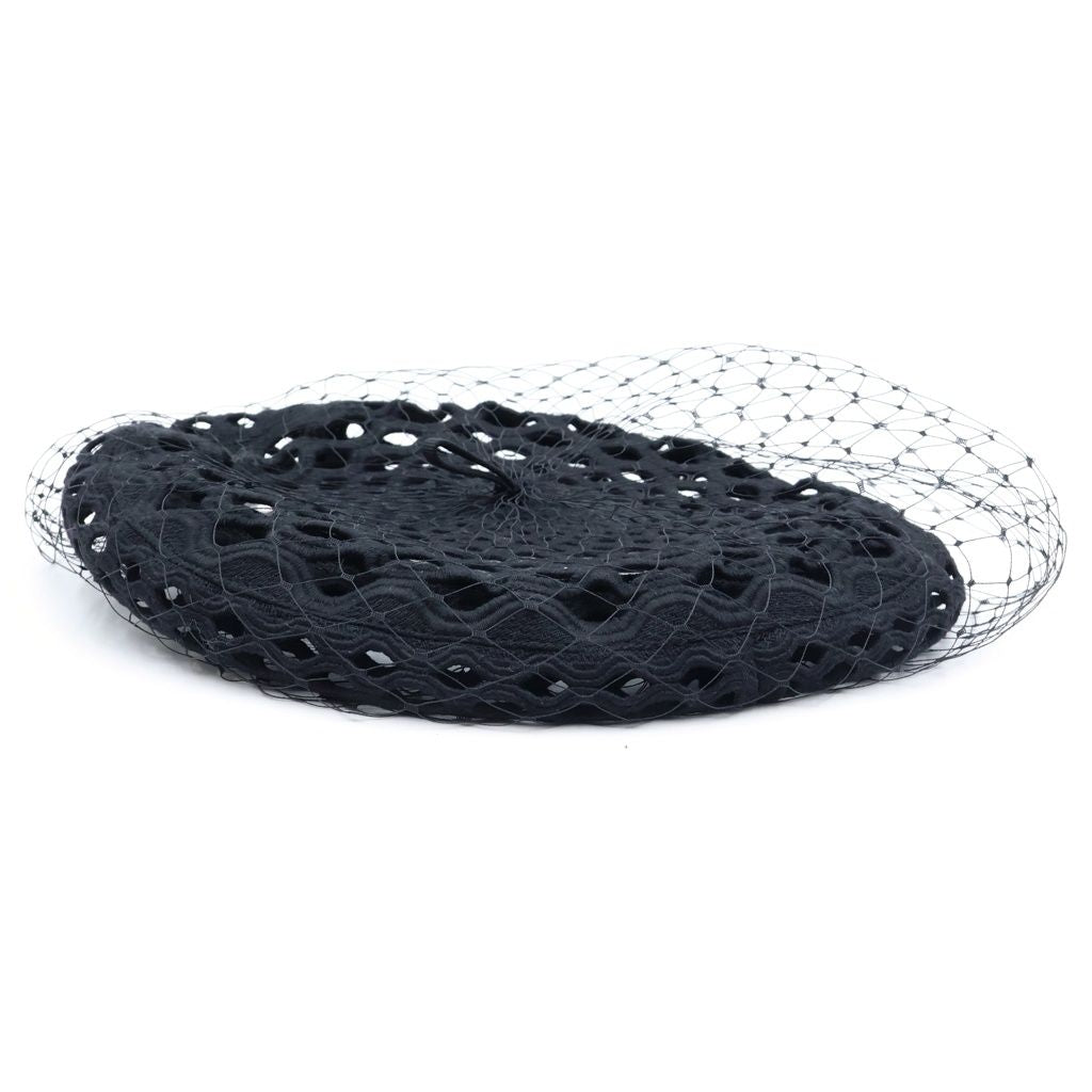 Dior Mesh Beret Hat Black — view 3
