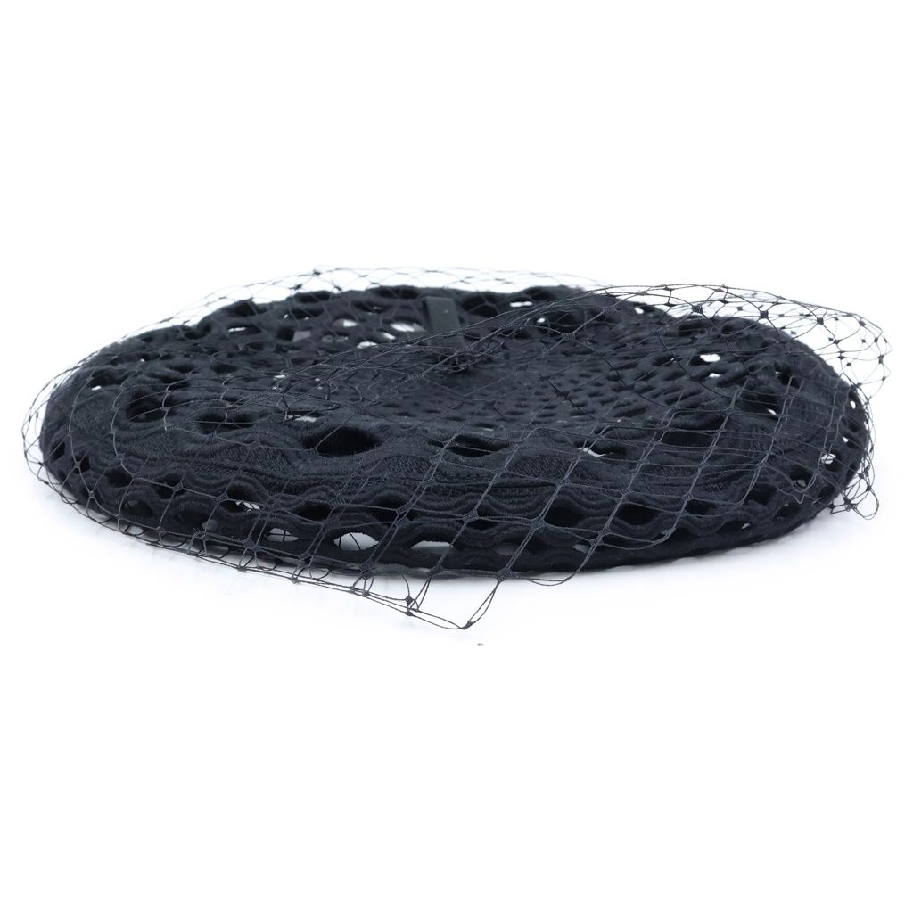 Dior Mesh Beret Hat Black — view 4