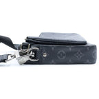 Louis Vuitton Monogram Eclipse Trio Messenger Shoulder Bag Leather Black Gray — view 3