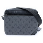 Louis Vuitton Monogram Eclipse Trio Messenger Shoulder Bag Leather Black Gray