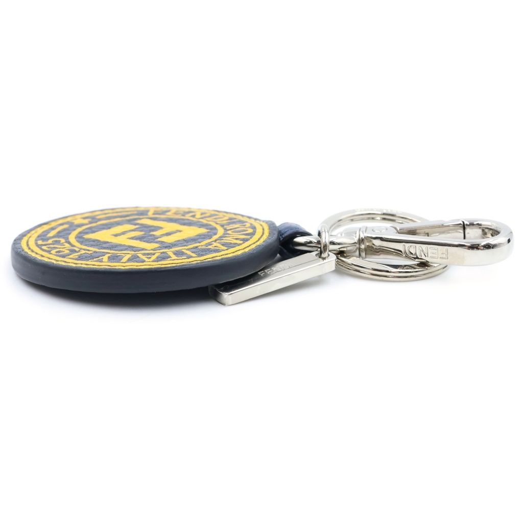 Fendi Stamp Blue Marine Key Chain Strap Yellow Key Holder — view 4