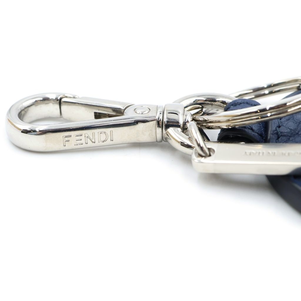 Fendi Stamp Blue Marine Key Chain Strap Yellow Key Holder — view 6