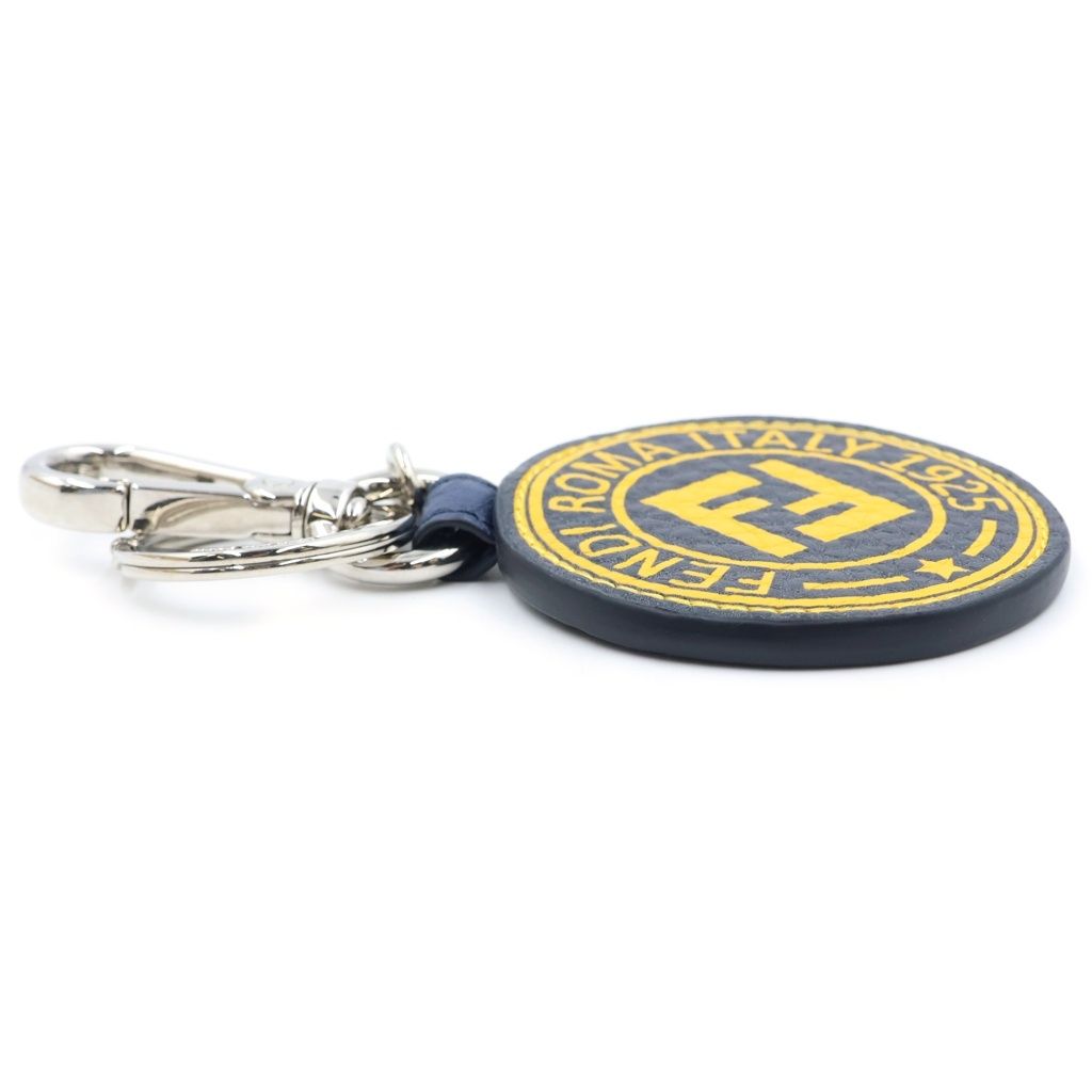 Fendi Stamp Blue Marine Key Chain Strap Yellow Key Holder — view 3