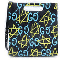 Gucci Ghost Print Star 2-Way Shoulder Handbag Leather Black